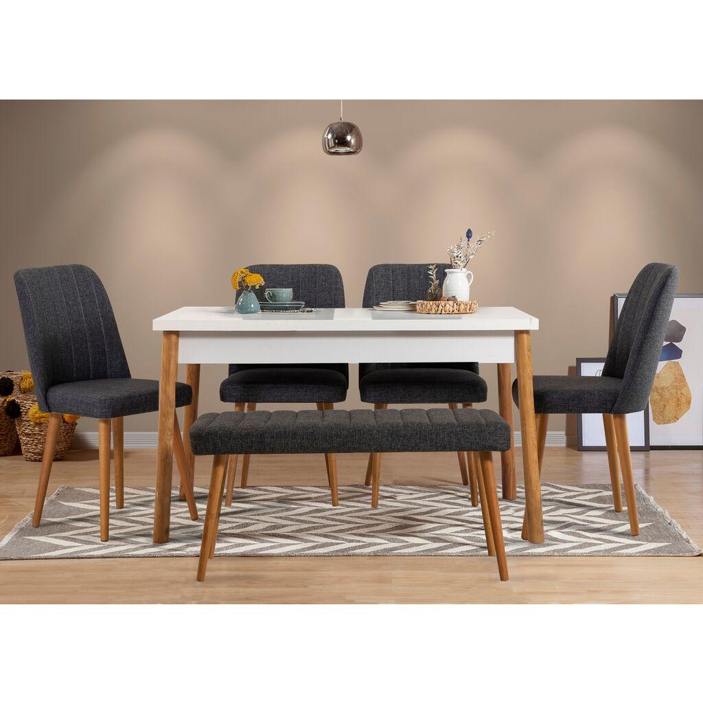 Hanah Home Trpezarijski set Costa 1053-2 AB, 6 delova,  Antracit