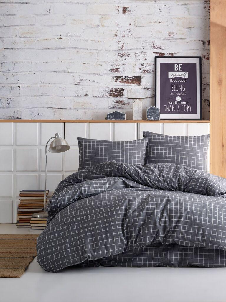 L'essentiel Maison Komplet posteljine Mini Kare, 160x220cm, Antracit