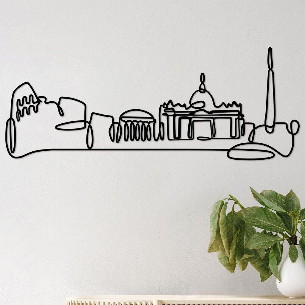 Wallity Zidna dekoracija City, 120x45cm, Crna