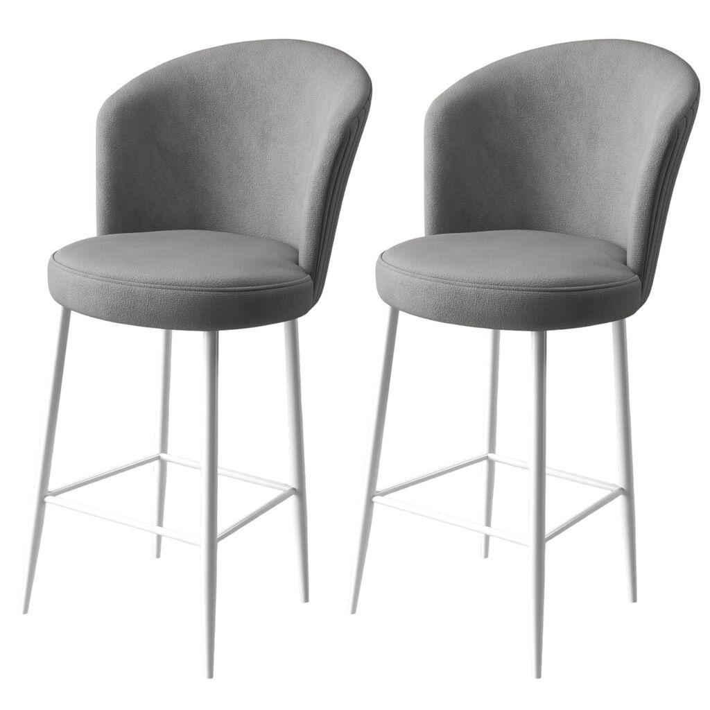 Hanah Home Set barskih stolica Alte, 2 komada, Sivo-beli