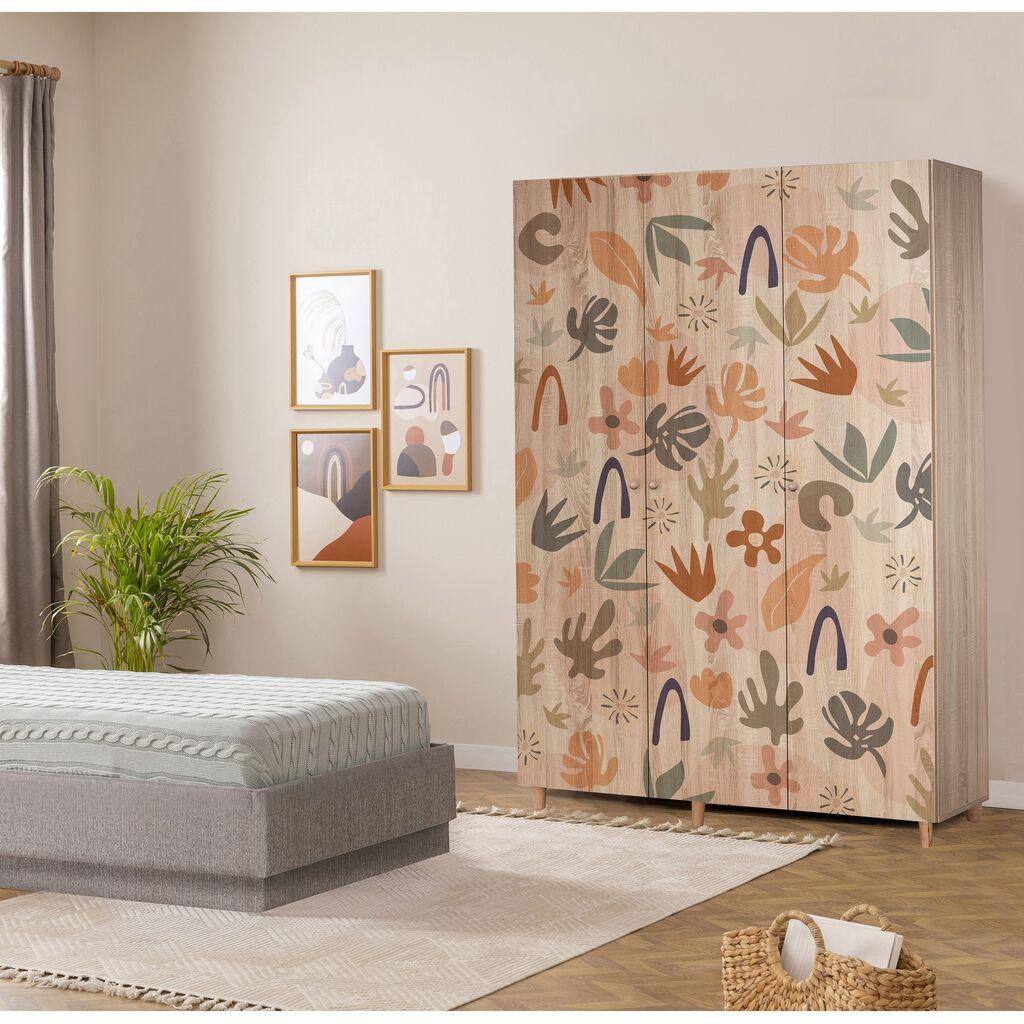 Hanah Home Garderober Lena 3-906, 135x192x52 cm, Šarena