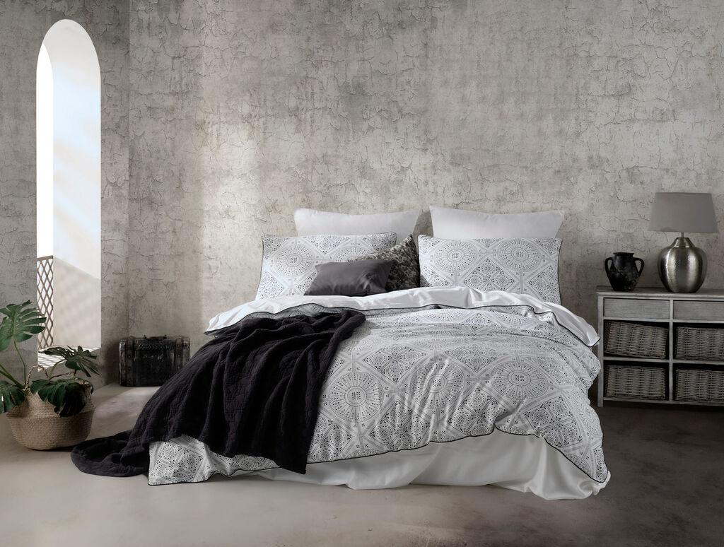 L'essentiel Maison Komplet posteljina Iskit, 200x220 cm, Bela-Crna