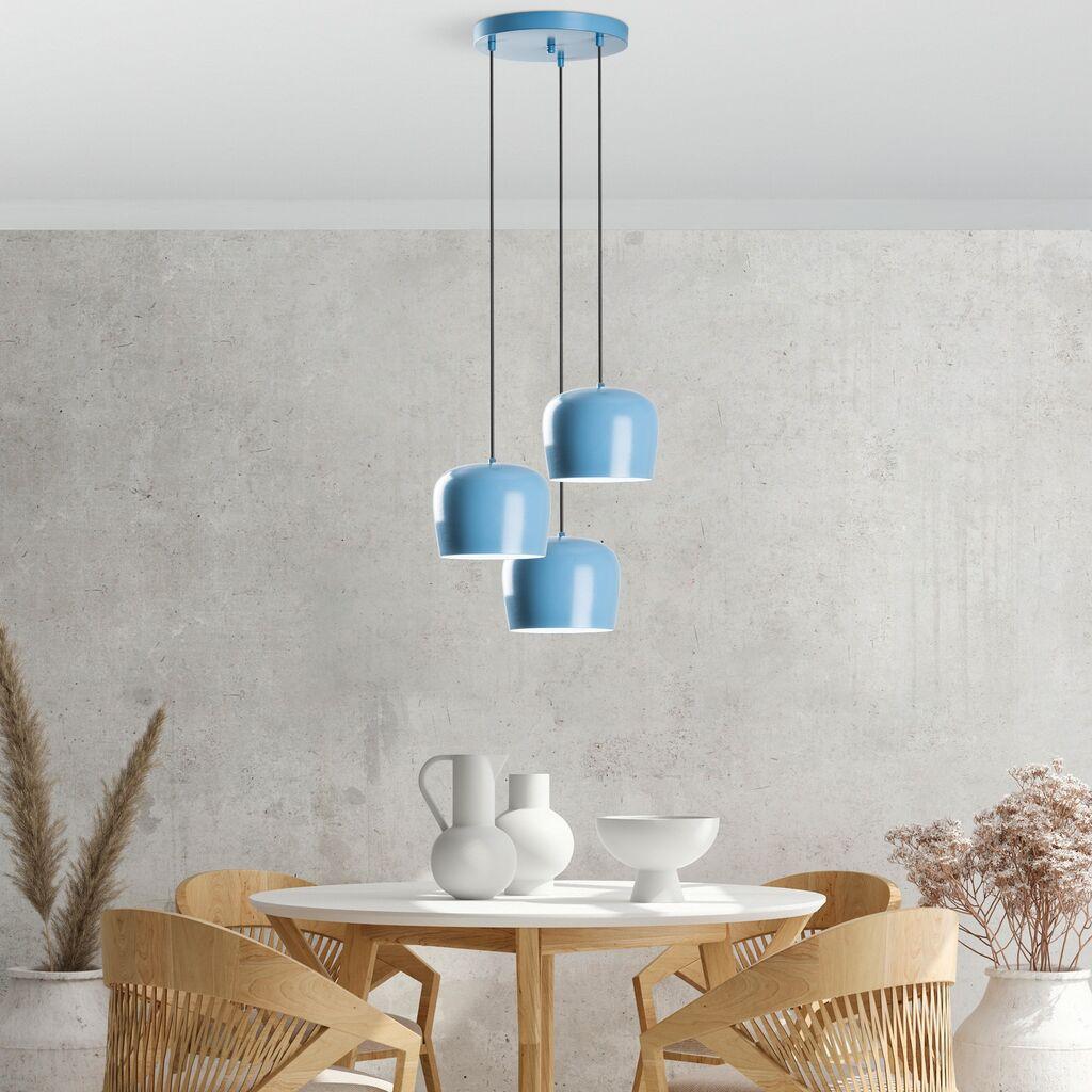 Opviq Luster Yozgat-N-1413, 45-114cm, O45 cm, 3xE27, Plavi