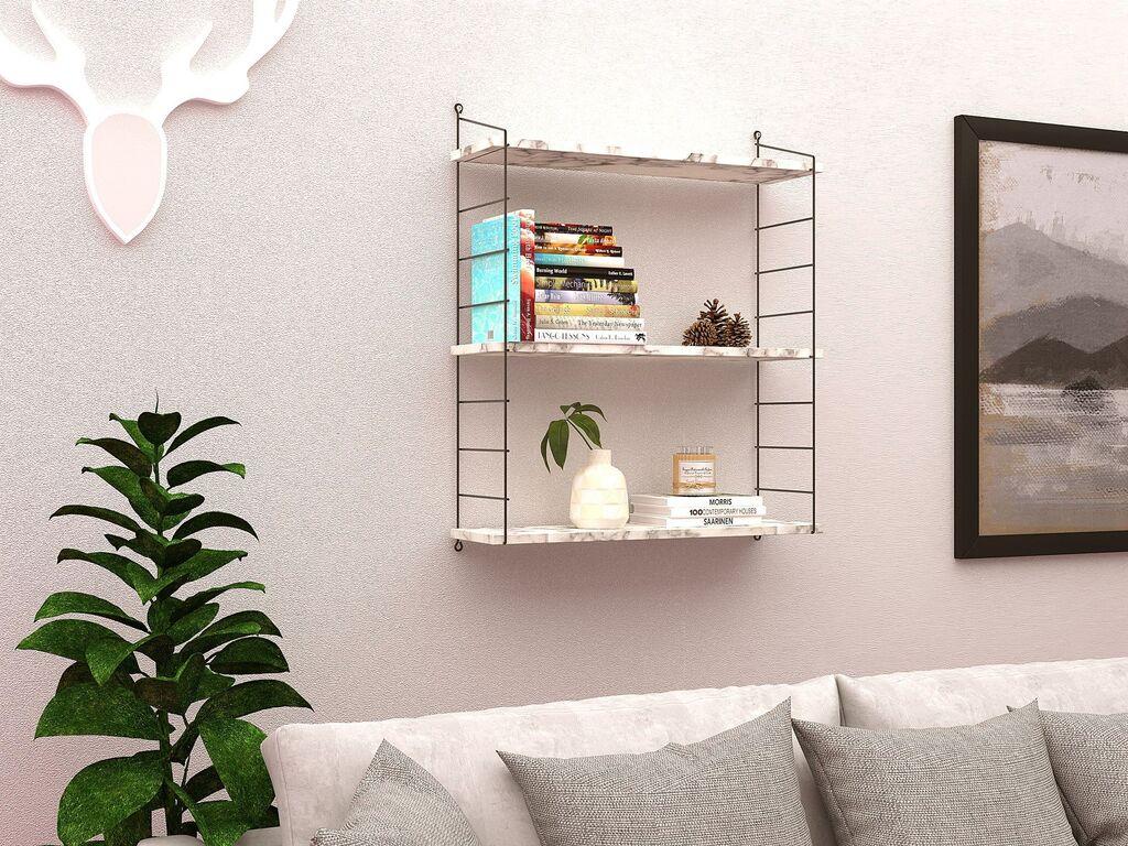 Hanah Home Zidna polica Armoni, 72x85x20 cm, Bela