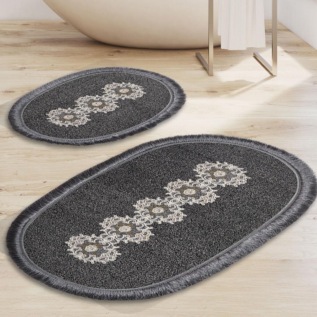 L'essentiel Maison Set 2 prostirke za kupatilo Antracit