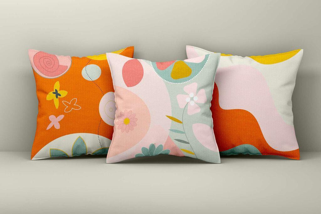 Aberto Design Set dekorativnih jastučnica Asr_plw25-9, 43x43 cm, 3 komada, Šarena
