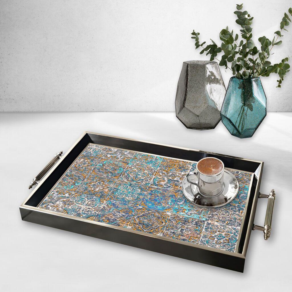 Aberto Design Poslužavnik TPG9857 50 x 29 x 3.5 cm, Šareni