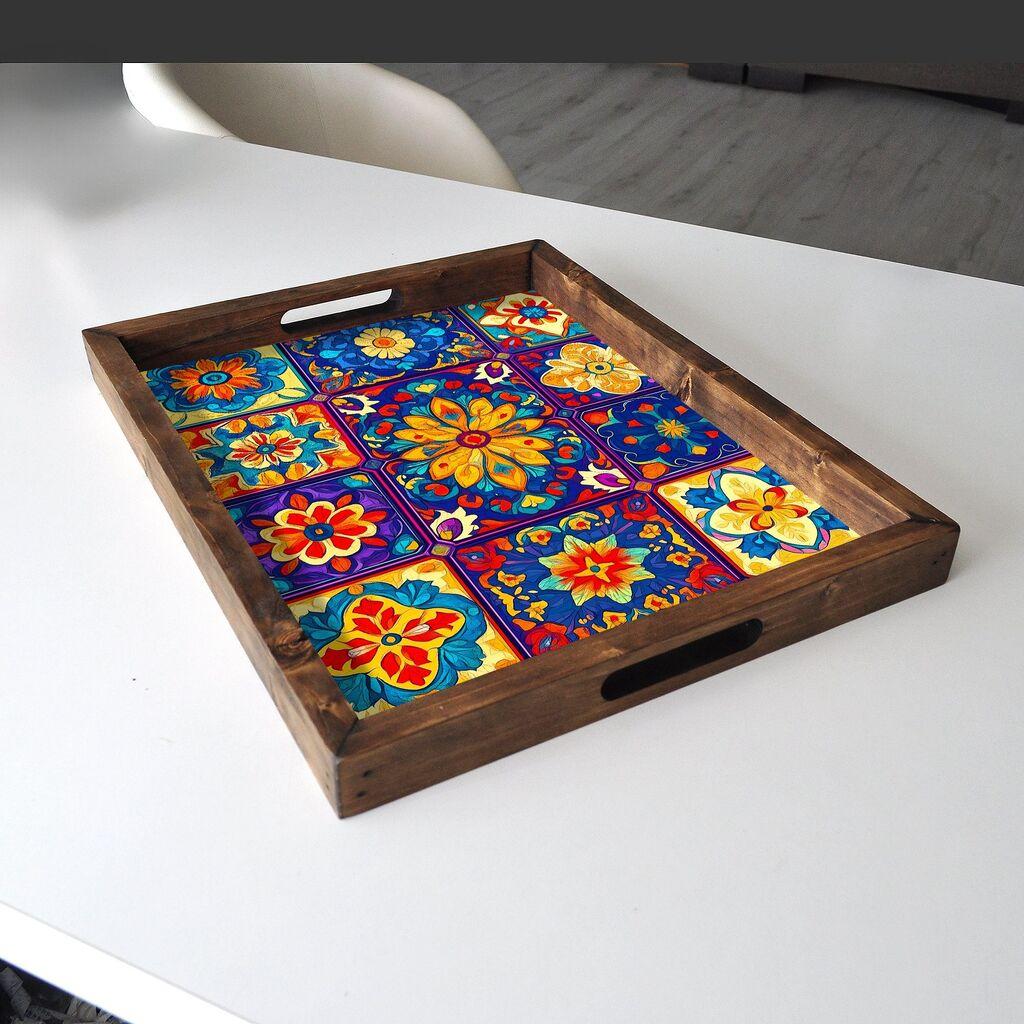 Aberto Design Poslužavnik REF015 48 x 38 x 4 cm, Šareni