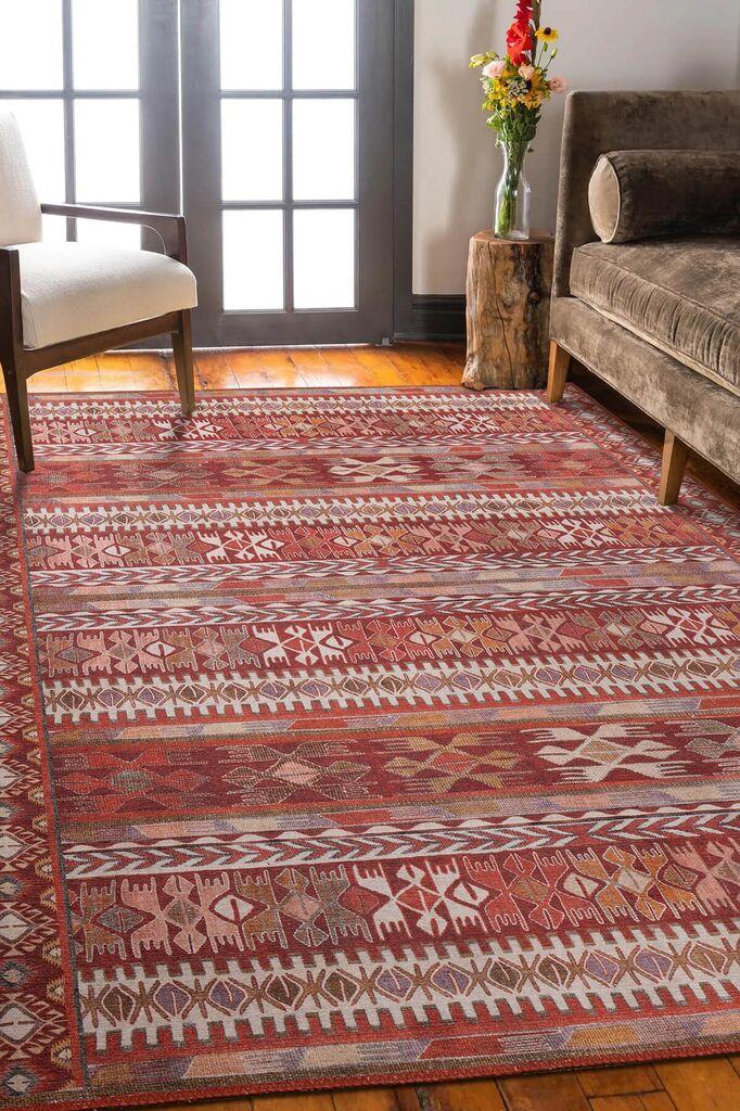 Conceptum Hypnose Tepih Folk Chenille 43, 75x230cm, Crveni