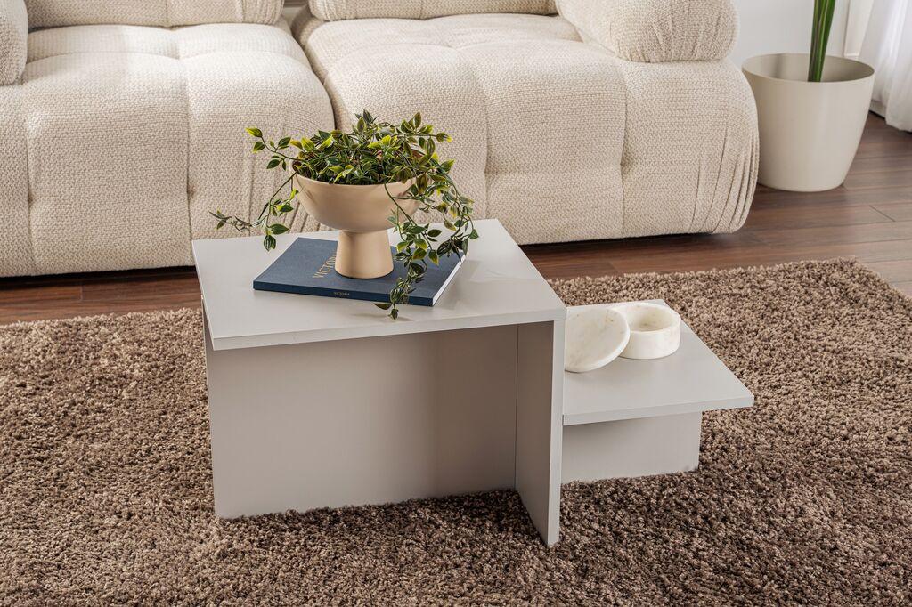 Nordure Klub sto Harmony, 80x40x40cm, Sivi