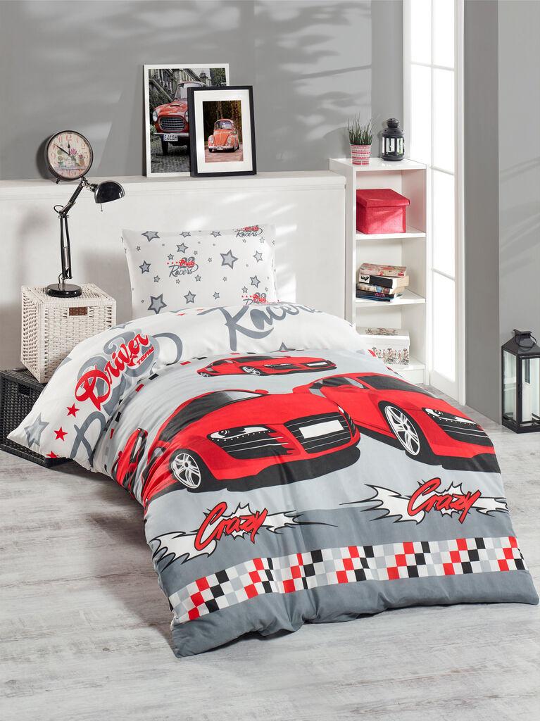 L'essentiel Maison Set Single posteljine Crazy, 140x200cm, Crveni