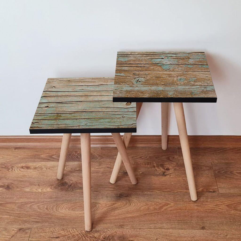Hanah Home Set klub stočića 2Shp330, 2 komada, Šareni