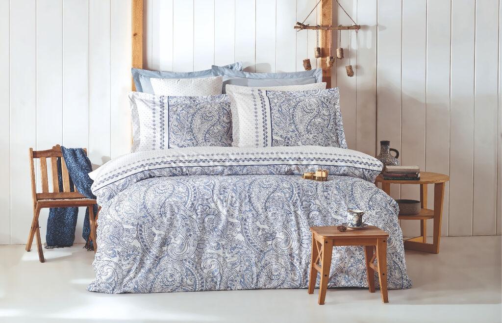 L'essentiel Maison Komplet posteljina Paisley, 200x220 cm, Plava-Bela