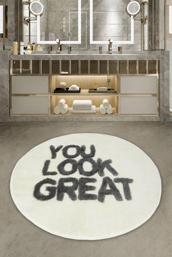 L'essentiel Maison Prostirka You Look Great, 90x90cm, Bela