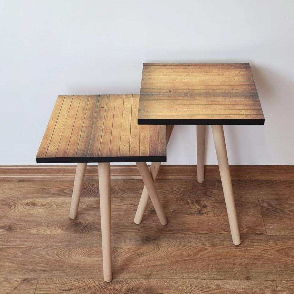 Hanah Home Set klub stočića 2Shp425, 2 komada, Šareni