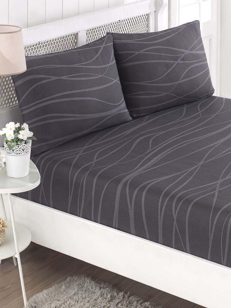 L'essentiel Maison Set čaršaf i 2 jastučenice Verda, 160x200+20 cm, Siva