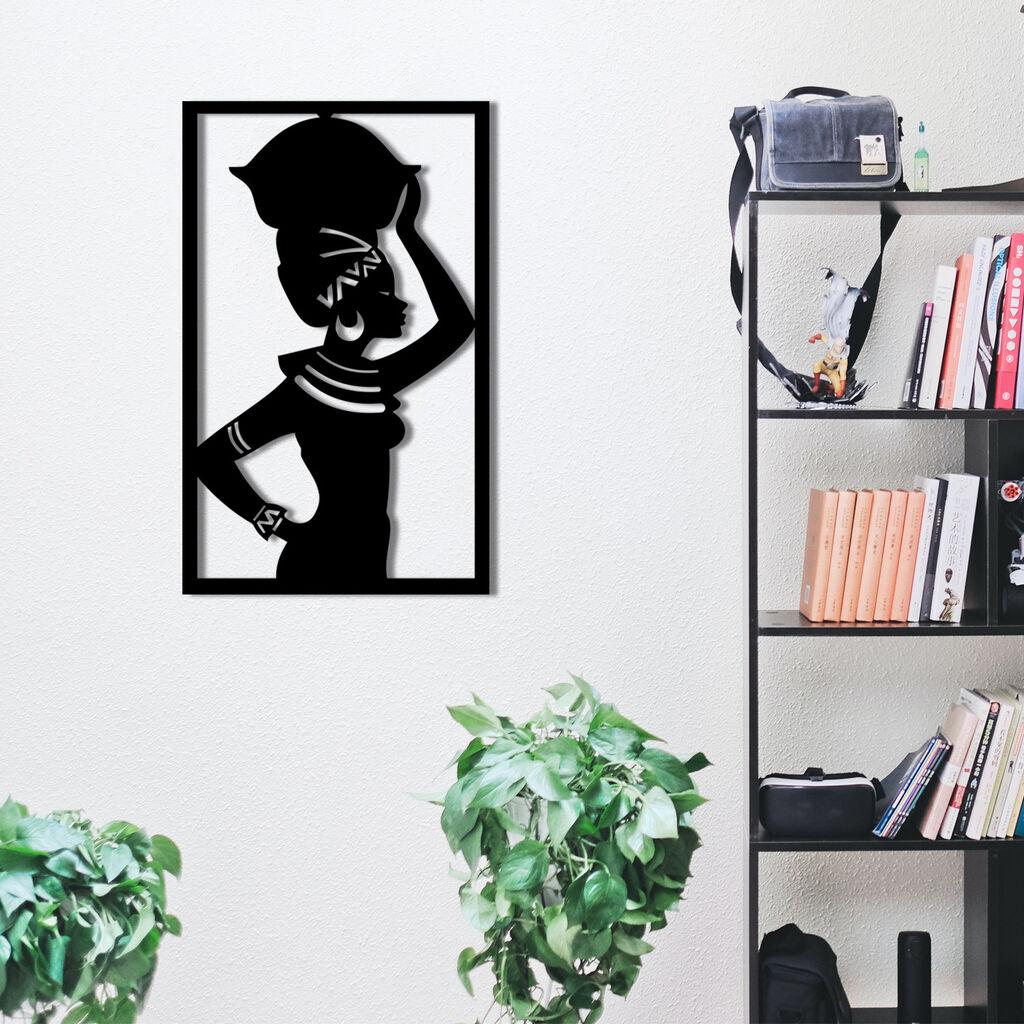 Wallity Zidna dekoracija African, 35 x 56 cm,  Crna