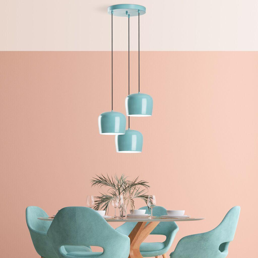 Opviq Luster Yozgat-N-1413, 45-114cm, 45 cm, 3xE27, Tirkizni