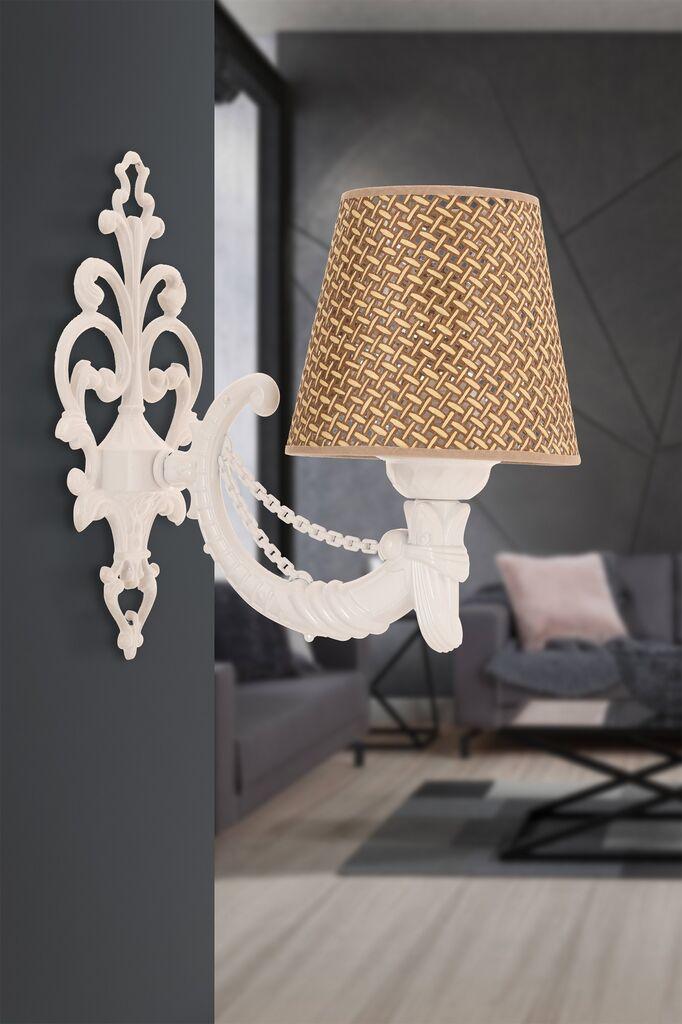 Opviq Zidna lampa Gloria Hazeran, 15x10x13cm, IP20, Bež-bela
