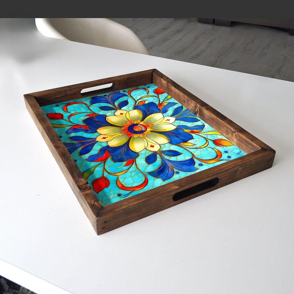 Aberto Design Poslužavnik REF017 48 x 38 x 4 cm, Šareni