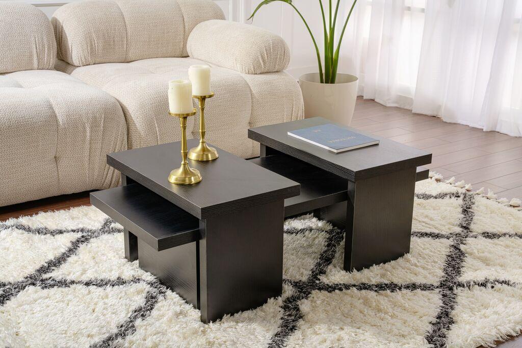 Nordure Klub sto Sanctuary, 110x41.5x45cm, Crni