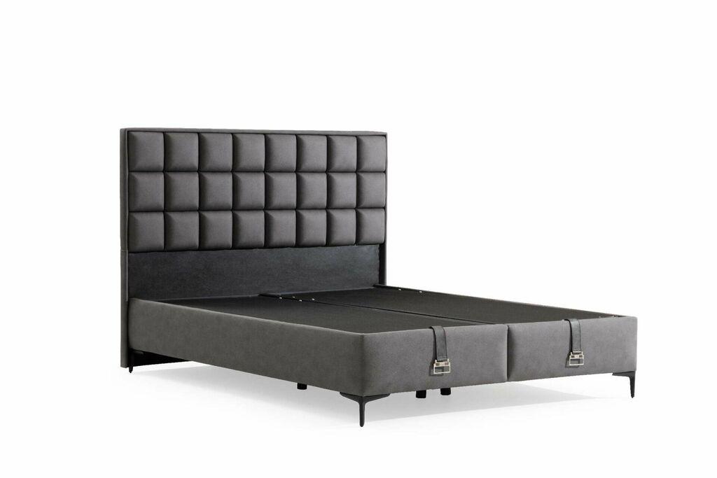 Hanah Home Ram za krevet Abella, 150x121x200 cm, Sivi