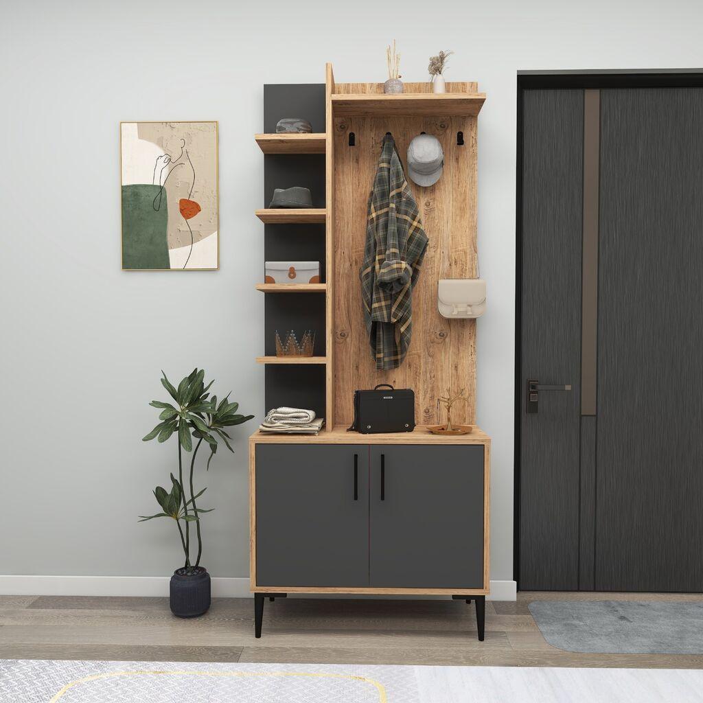 Hanah Home Cipelarnik sa čivilukom Julendor, 74.4x33x182.8 cm, Antracit