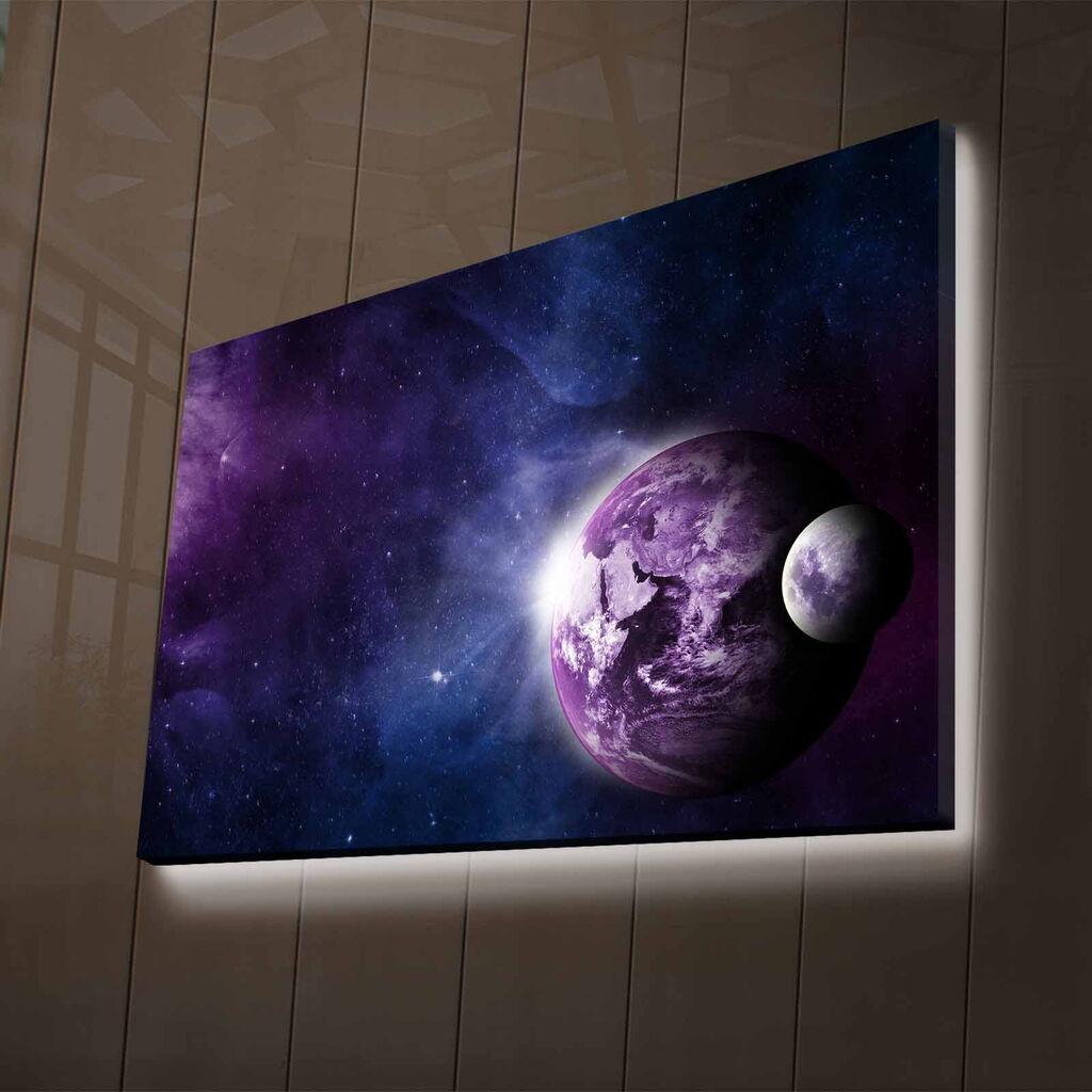 Wallity Slika na platnu sa LED osvetljenjem 45x70cm