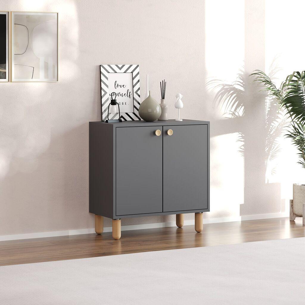Hanah Home Višenamenski ormar Lina, 72x73 cm, Antracit