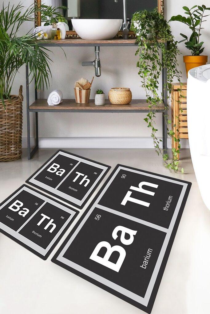 L'essentiel Maison Set 3 prostirke za kupatilo Šareni
