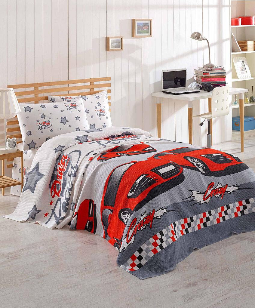 L'essentiel Maison Set Single prekrivač Crazy, 160x235cm, Crvena