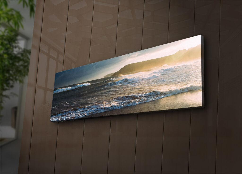 Wallity Slika na platnu sa LED osvetljenjem 30x90cm