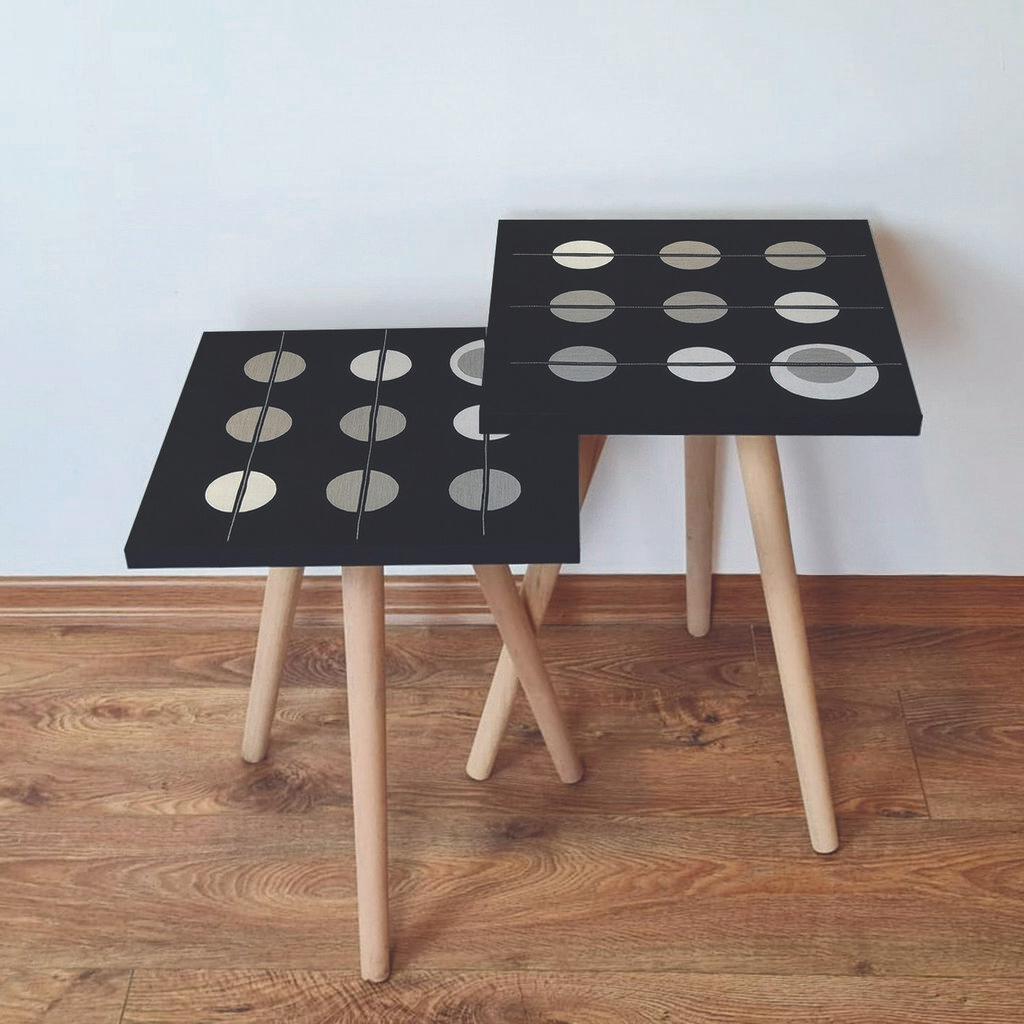 Hanah Home Set klub stočića 2Shp188, 2 komada, Šareni