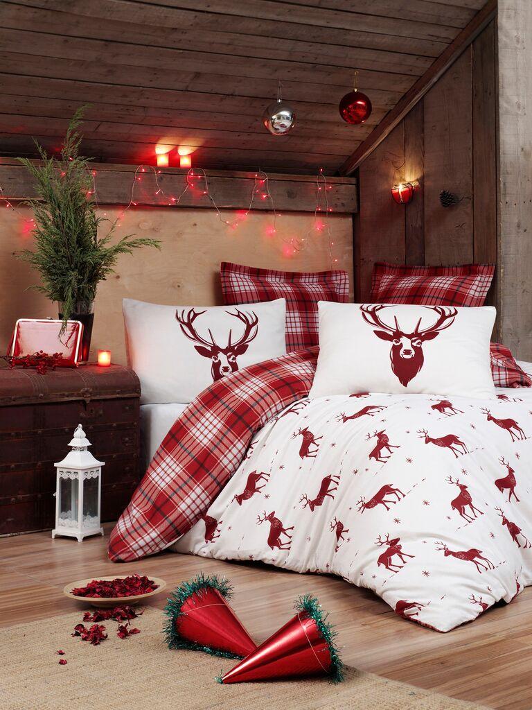 L'essentiel Maison Set Double posteljine Geyik, 200x220cm, Beli
