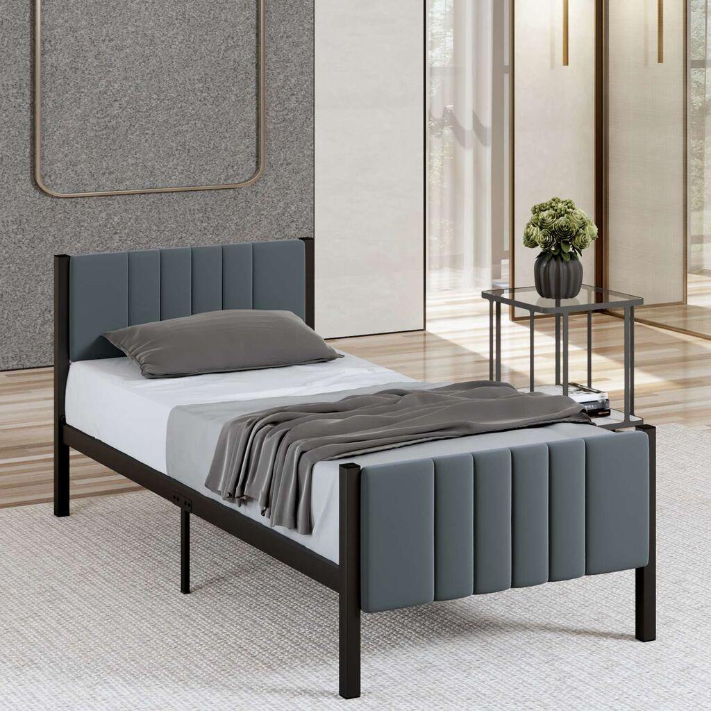 Hanah Home Ram za krevet Lotus, 90x190 cm,Antracit