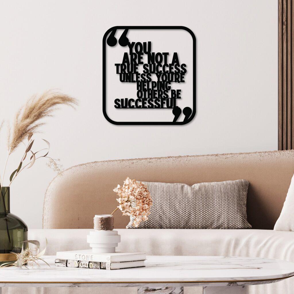 Wallity Zidna dekoracija Jon Gordon, 50 x 50 cm,  Crna