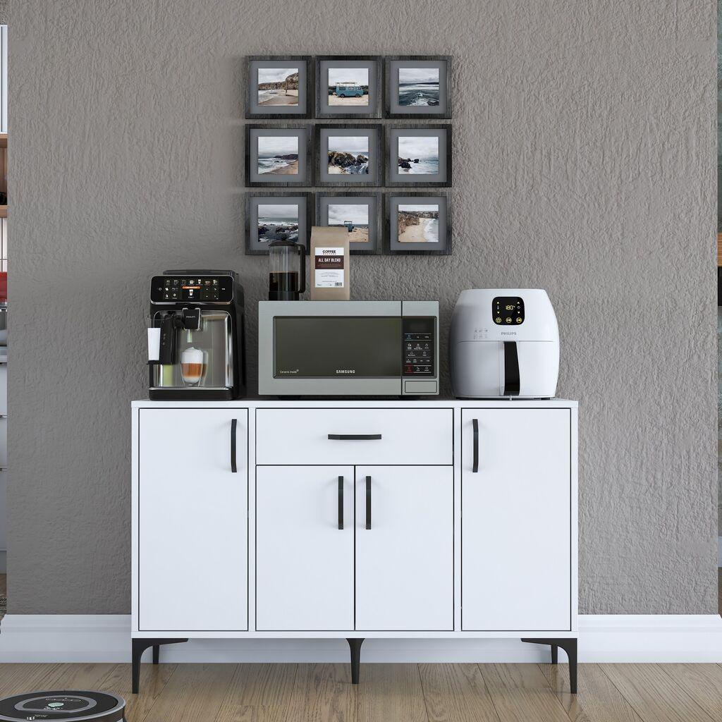 Hanah Home Komoda JE136 3144, 120x78.6x40 cm, Bela