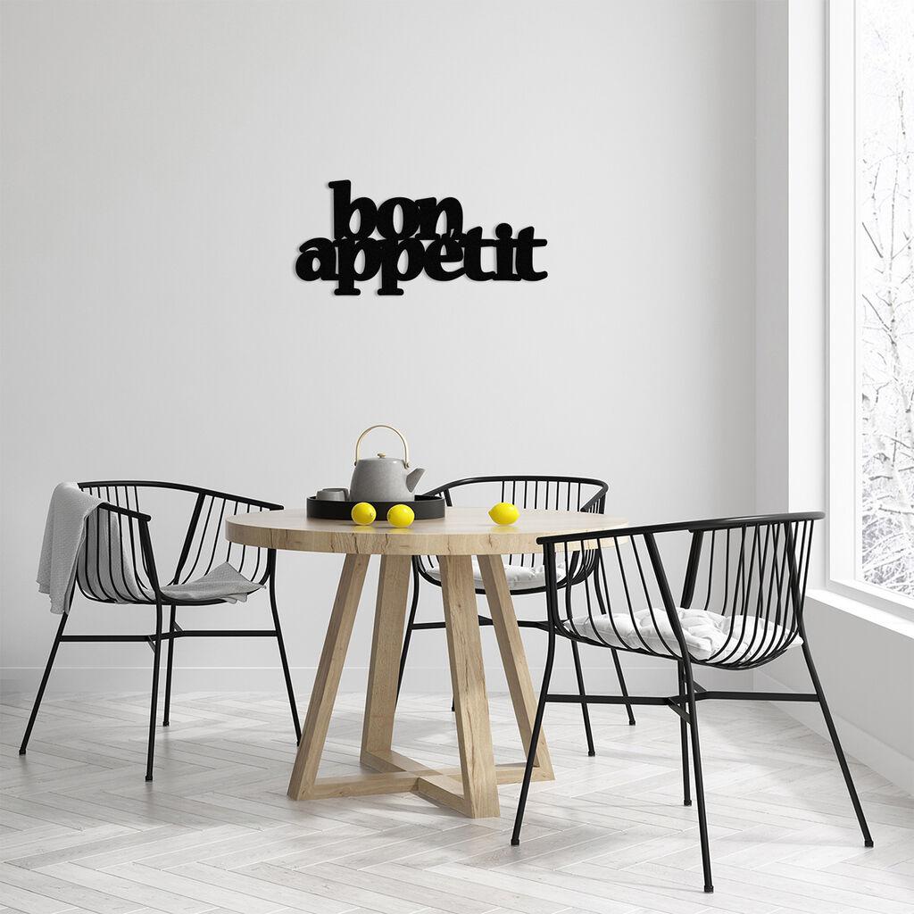 Wallity Zidna dekoracija Bon Appetit 2, 59x27 cm, 1.2mm, Crna