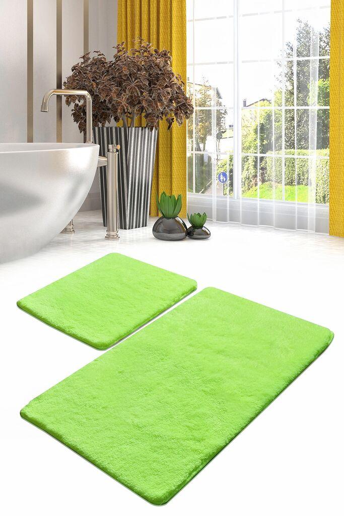 L'essentiel Maison Set 2 prostirke za kupatilo Zeleni
