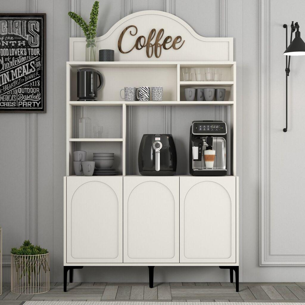 Hanah Home Kuhinjski ormar Lyon 120, Krem-crni