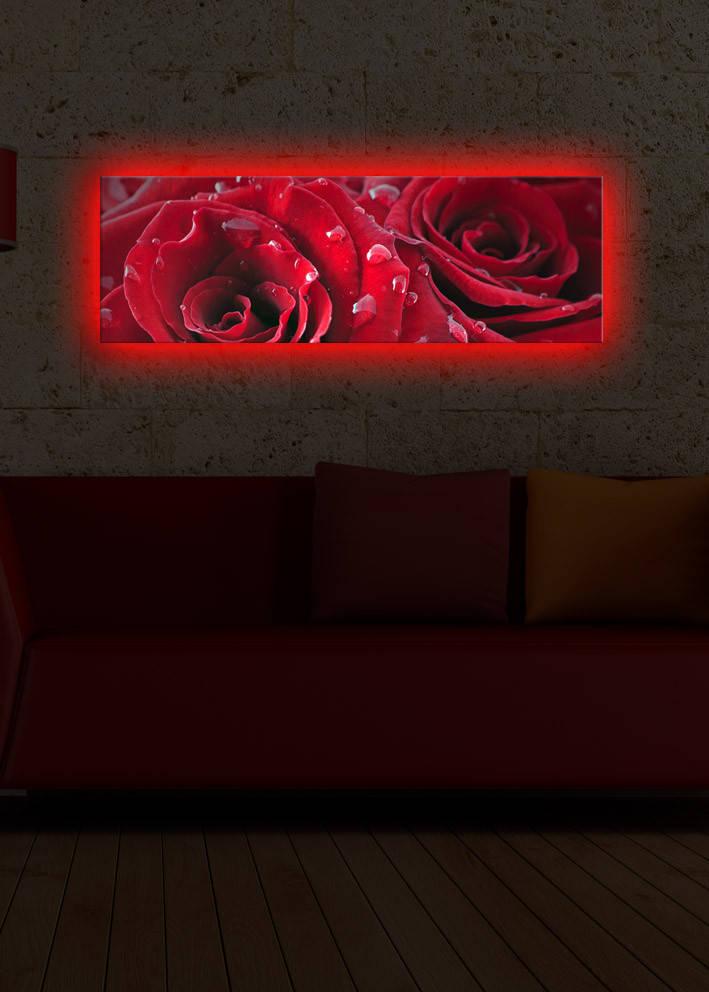 Wallity Slika na platnu sa LED osvetljenjem 30x90cm