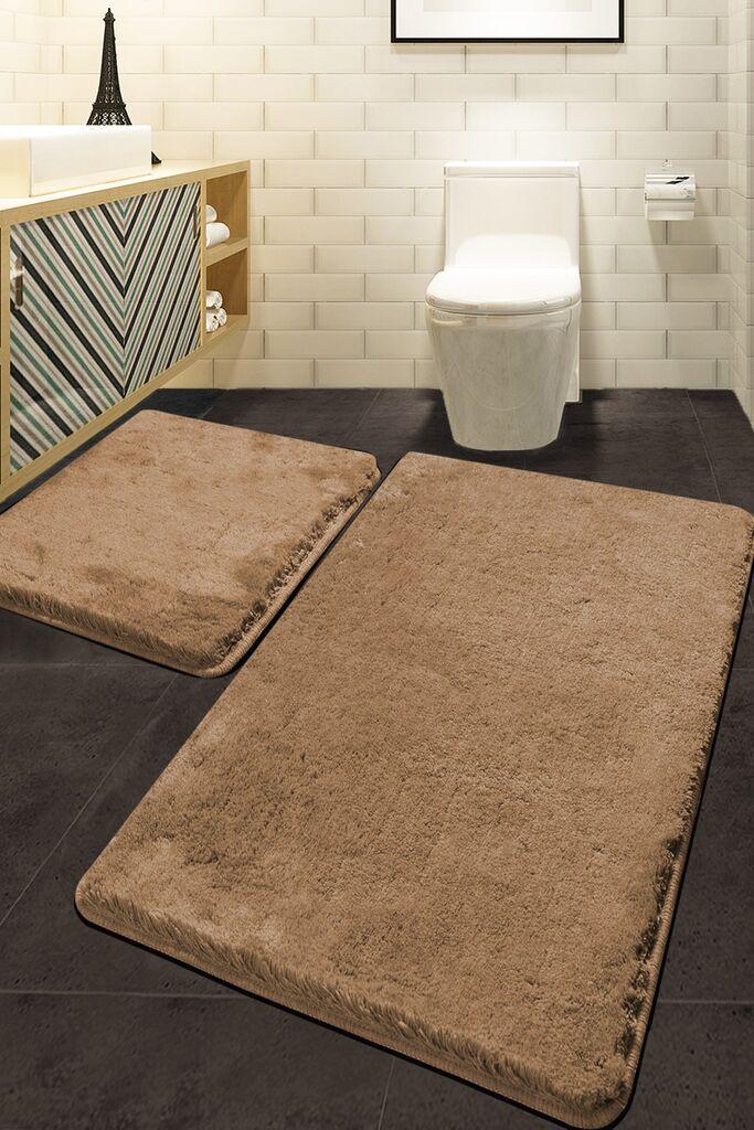 L'essentiel Maison Set 2 prostirke za kupatilo Svetlobraon