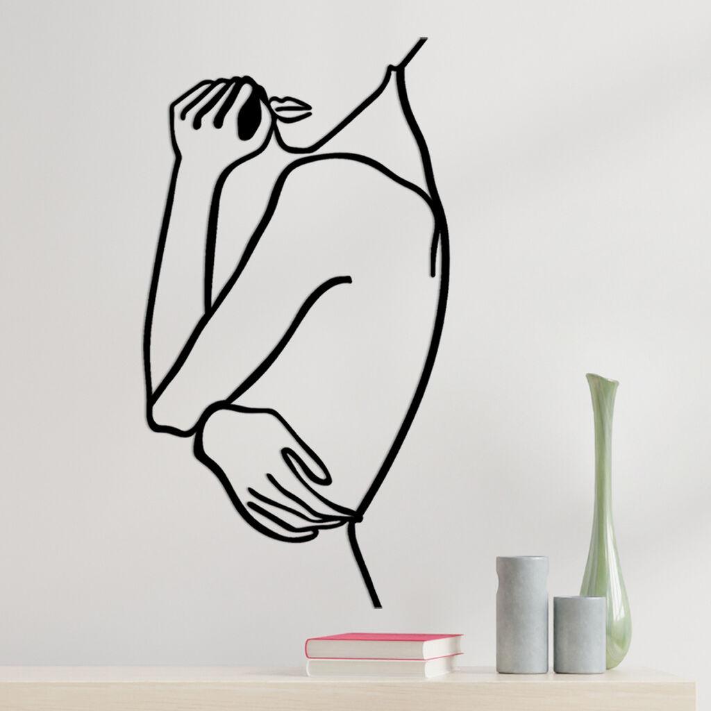 Wallity Zidna dekoracija Woman 2, 70x38cm, Crna