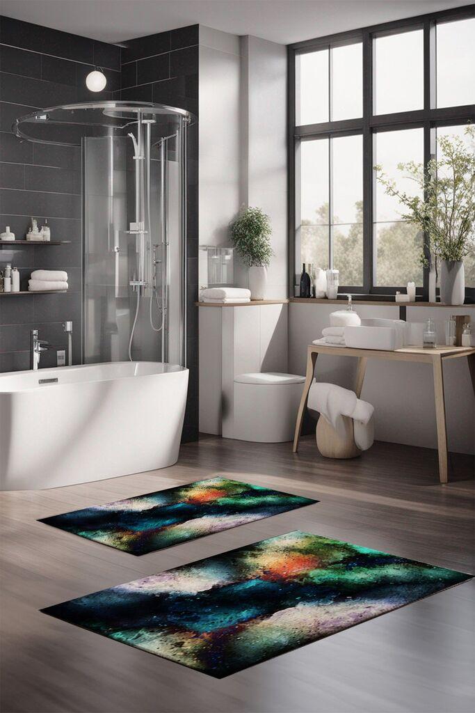 L'essentiel Maison Set prostirki za kupatilo CT-5012, 2 Komada, Šarena