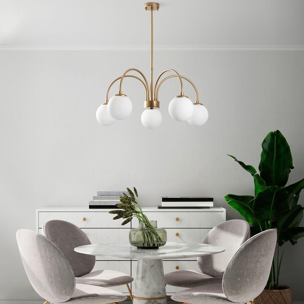 Opviq Luster Sferis-13936, 70cm, IP20, Zlatno-bele boje