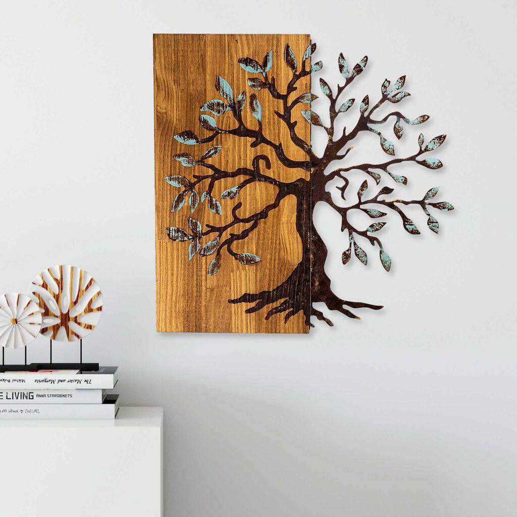 Wallity Zidna dekoracija Agac 5, 58x58 cm, Smeđe boje