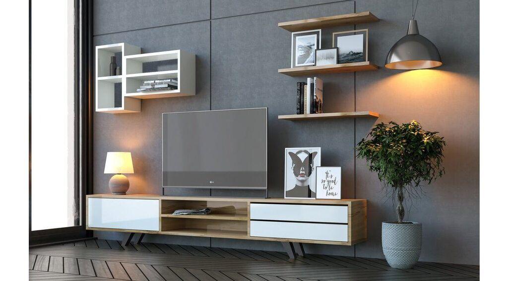 Hanah Home Komoda za TV, Bela