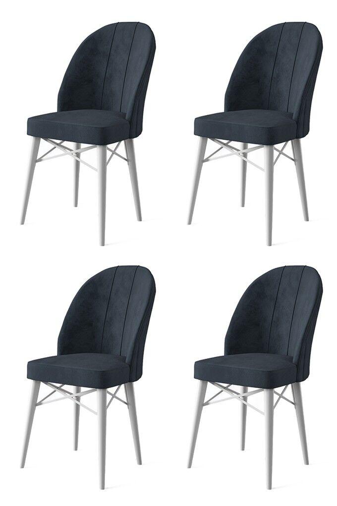 Hanah Home Set stolica Ritim, 44x96x42 cm, 4 komada, Antracit-bele