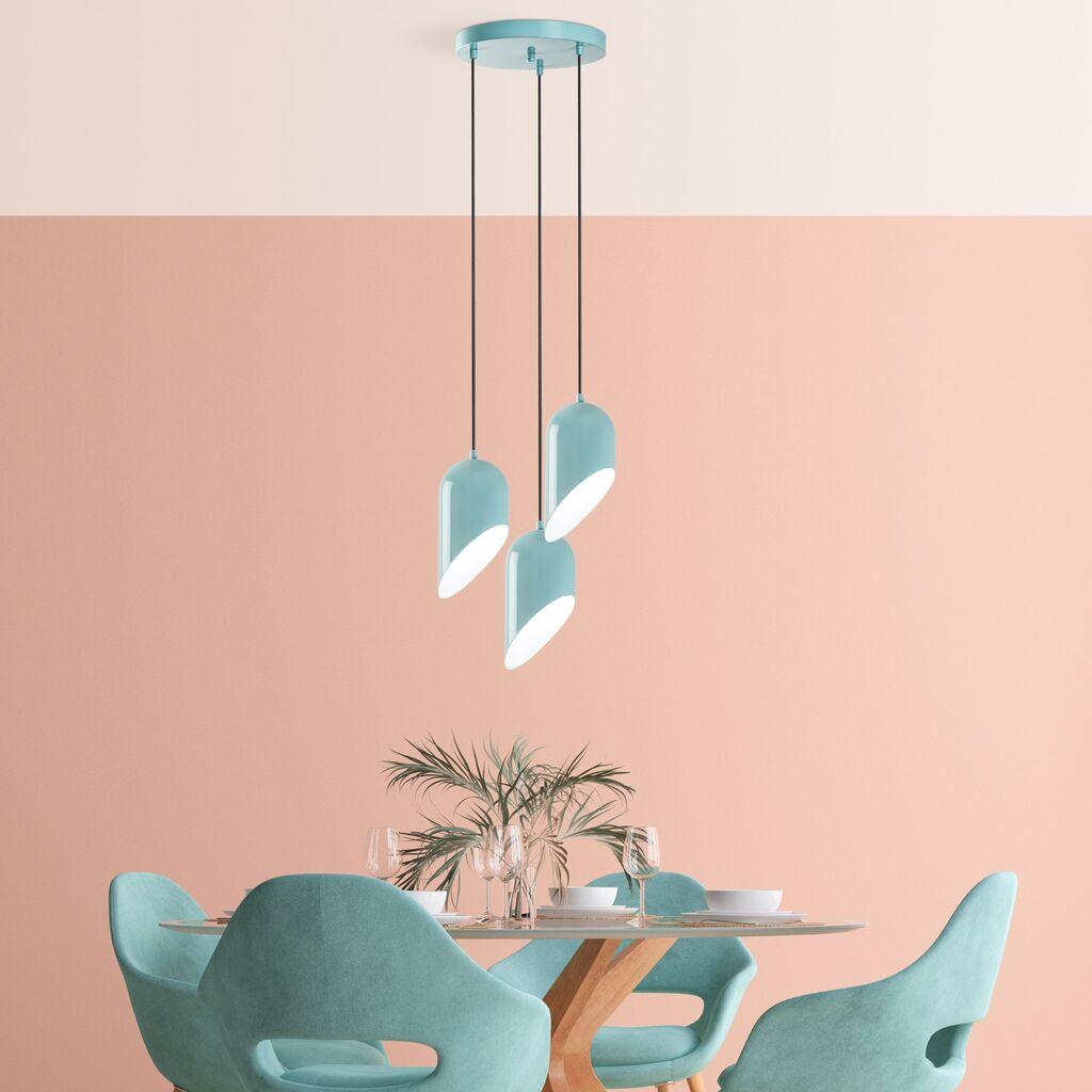 Opviq Luster Kesik-6176-3, 75-121cm, O40 cm, 3xE27, Tirkizni