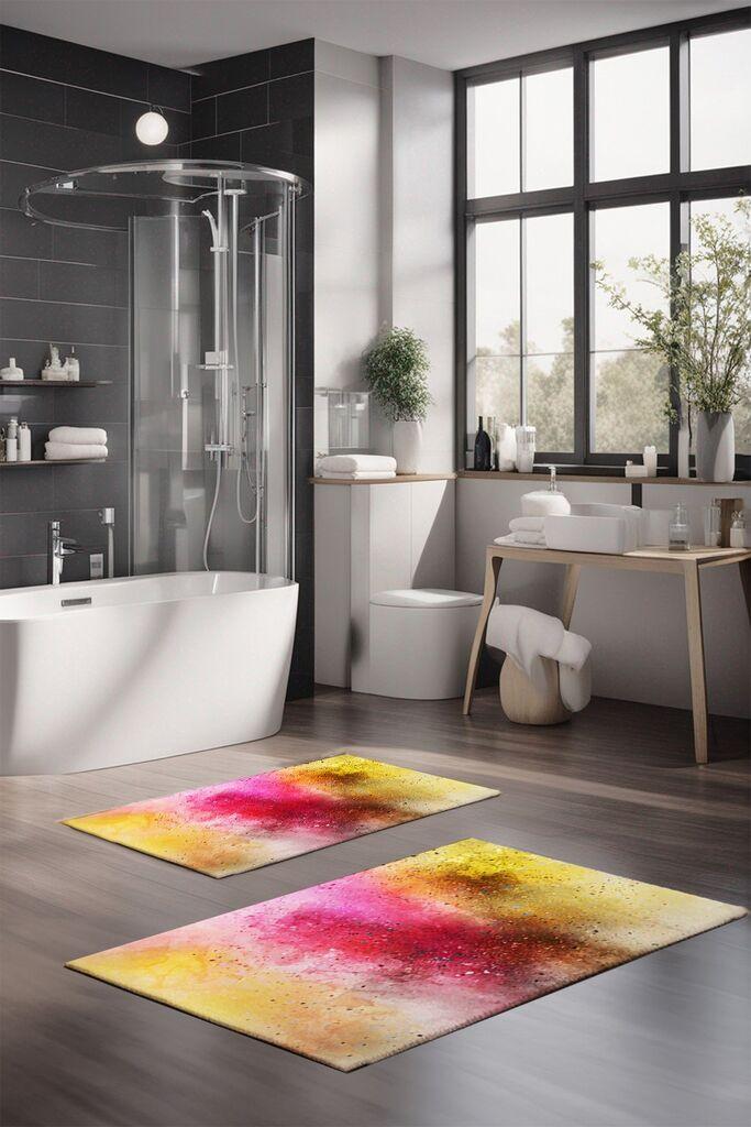 L'essentiel Maison Set prostirki za kupatilo CT-5011, 2 Komada, Šarena